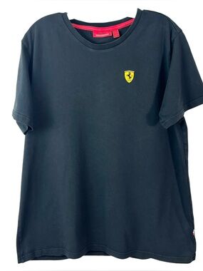 Ferrari Black Short Sleeve T Shirt Men's Large